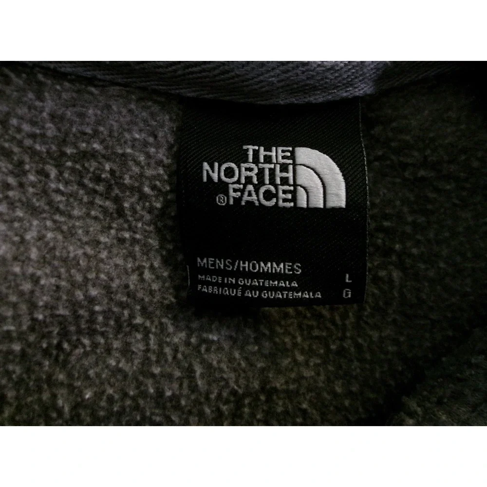 The North Face Mens Large Hoodie Grey Big Logo Pullover Sweatshirt‎ A4M4B SP22